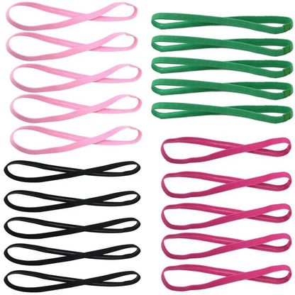 Vibrant Candy Color Yoga Hair Bands - Anti-Slip Elastic Sweatbands for Men & Women - Perfect for Sports, Running & Fitness